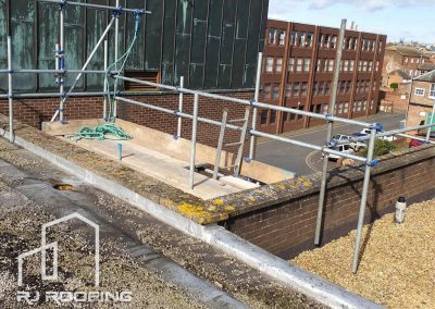 Industrial Kings Lynn with scaffold